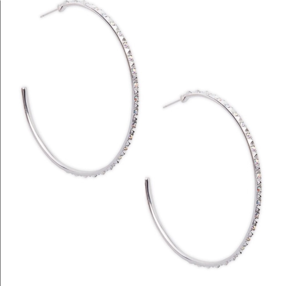 Kendra Scott Val Silver Hoop Earrings